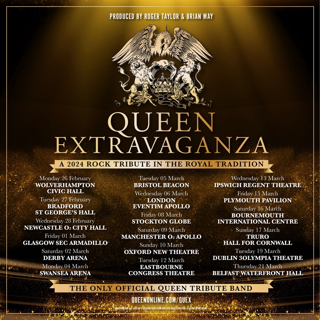 QUEEN EXTRAVAGANZA ANNOUNCE 2024 BAND LINE UP AND EXTRA TOUR DATE   QuEx2024 IG Tour 1080x1080 2 